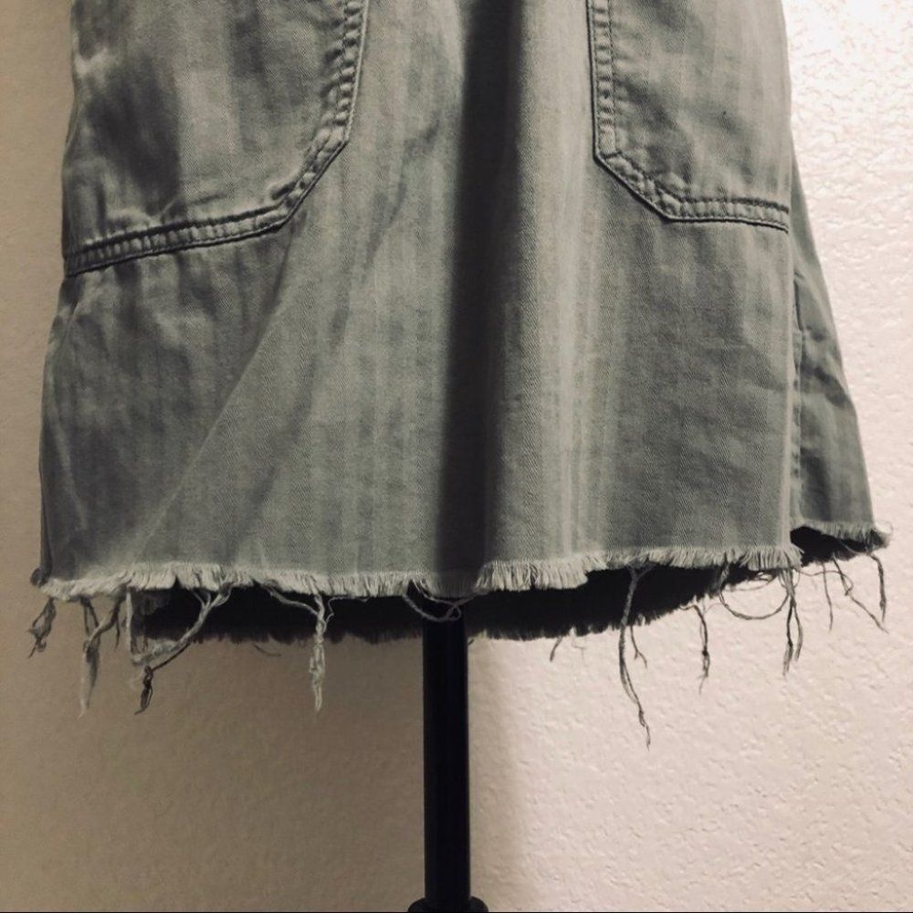 Lucky Brand drawstring raw hem dress army green - Picture 10 of 15